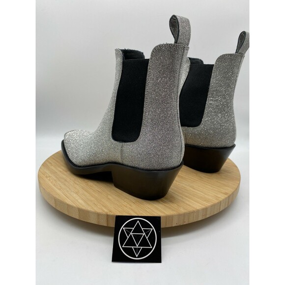 Calvin Klein X Raf Simons Boots Silver Western 205W39NYC Womens US 7 EUR 37.5 - Picture 4 of 12